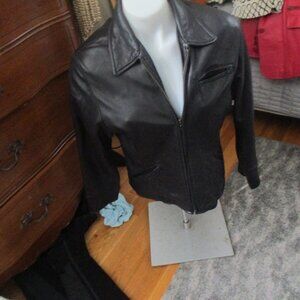 LUIS ALVEAR SOFT LEATHER BLACK LADIES JACKET  m